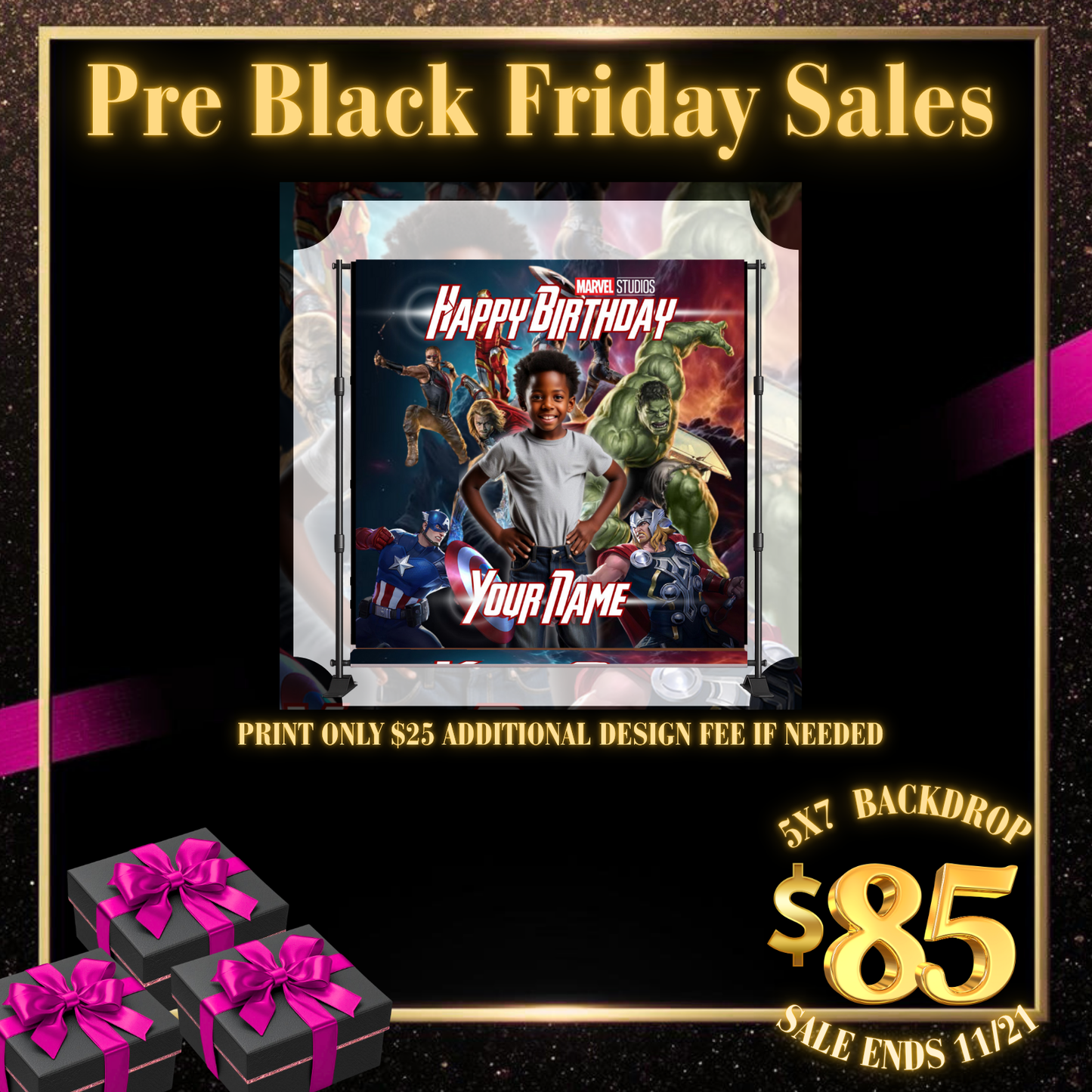 Pre Black Friday Backdrop