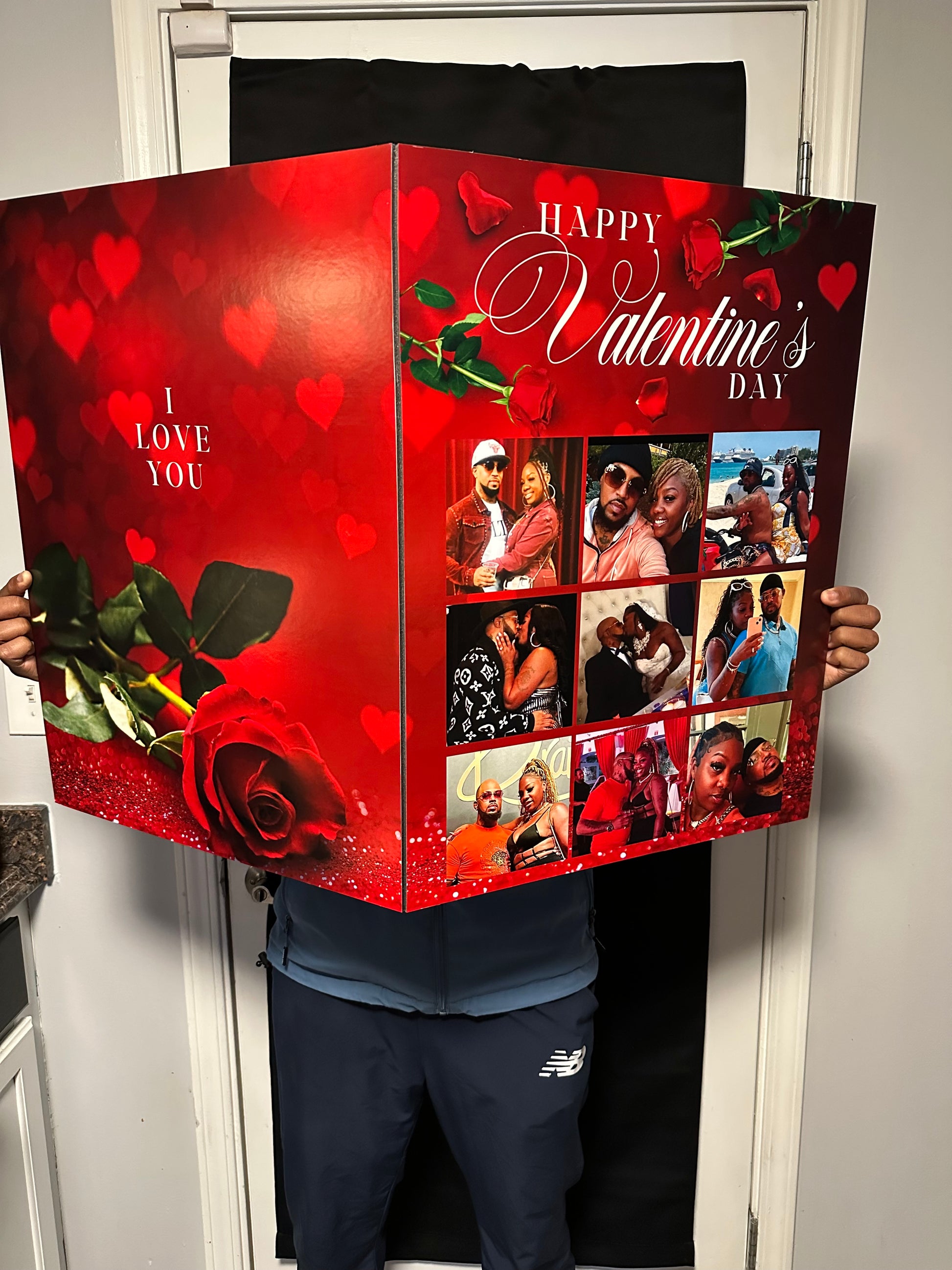 custom large card, large birthday card, large Valentine's card, large wedding card, large family card, large memorial card, luxury card for any event and moment 
