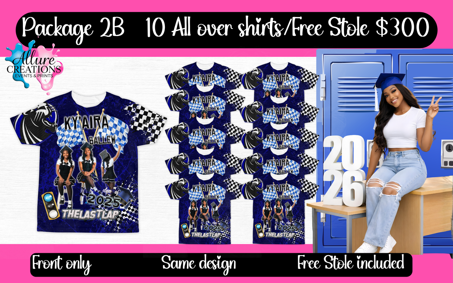 Grad All over Shirts Package (Bundle 2A)