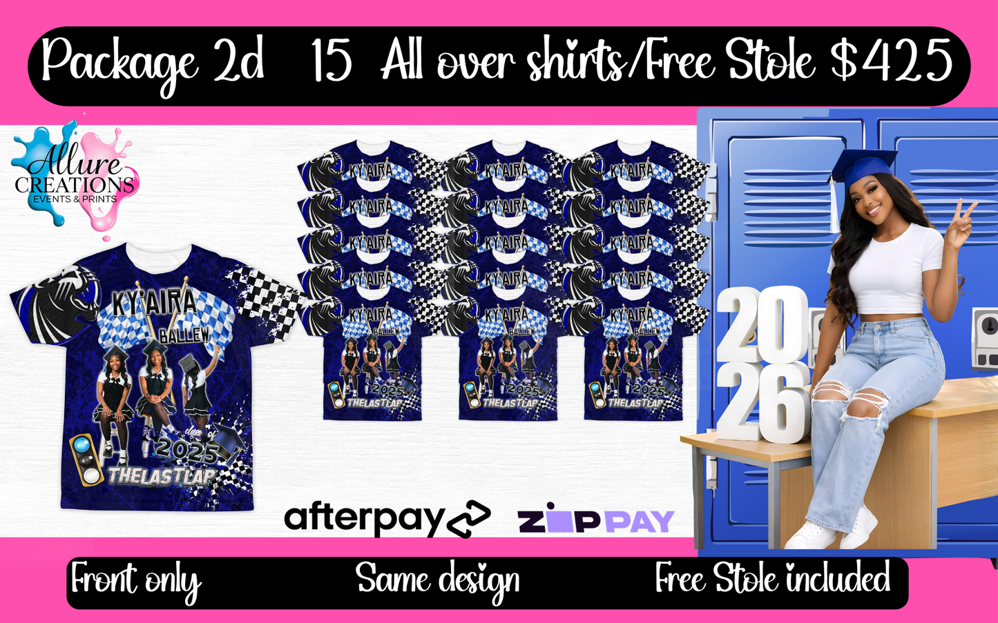 Grad All over Shirts Package (Bundle 2A)