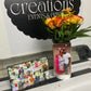 Flower Bouquet Box with Slate Rock Photo Frame
