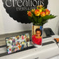 Flower Bouquet Box with Slate Rock Photo Frame