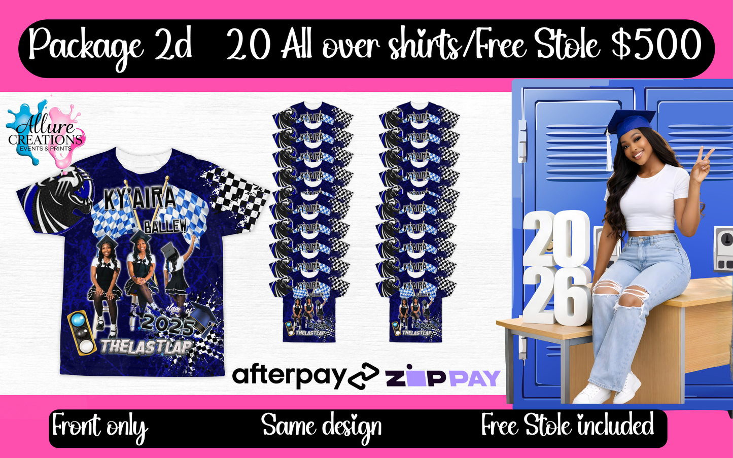 Grad All over Shirts Package (Bundle 2A)