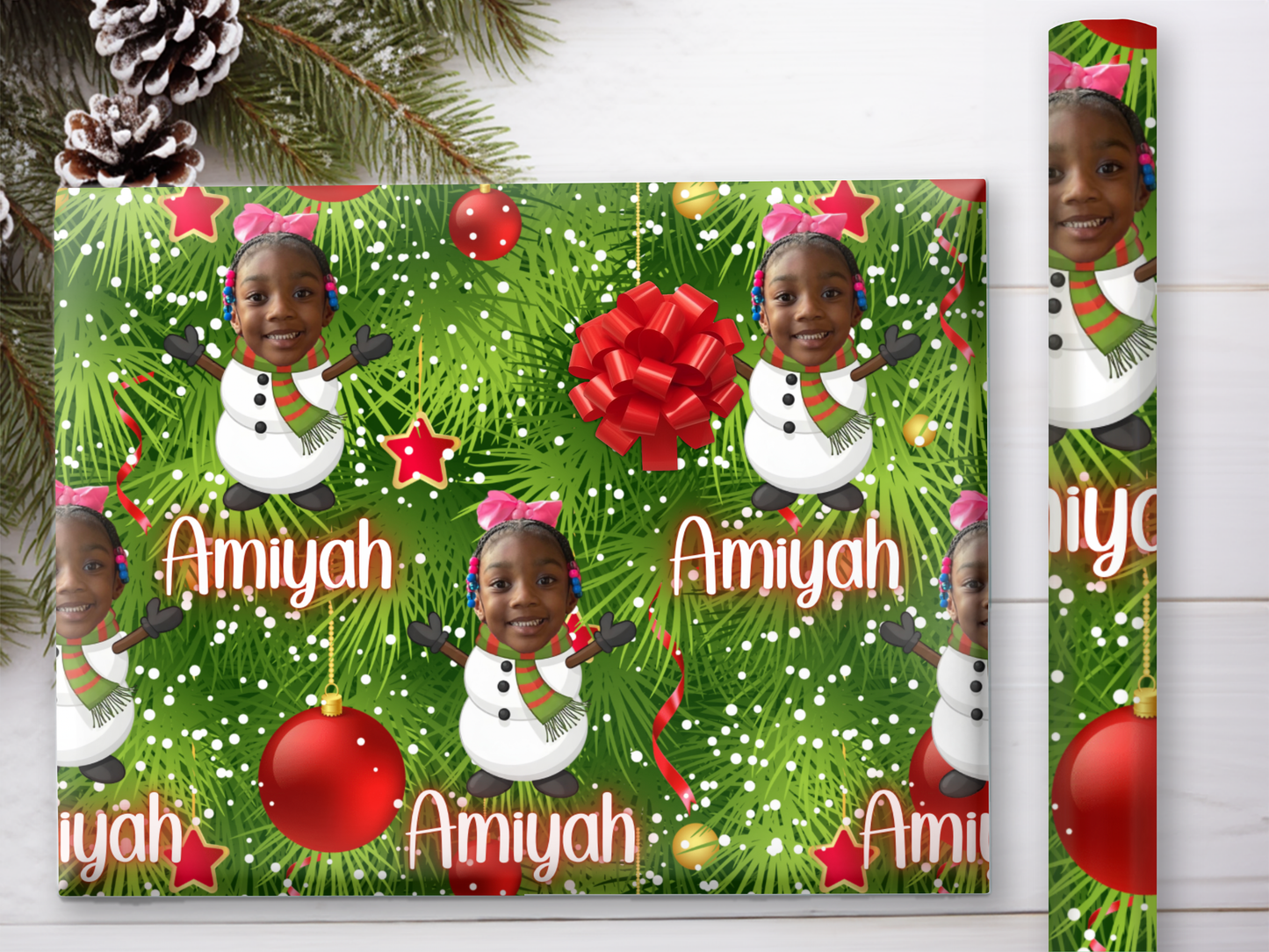 Custom Snowman Wrapping Paper