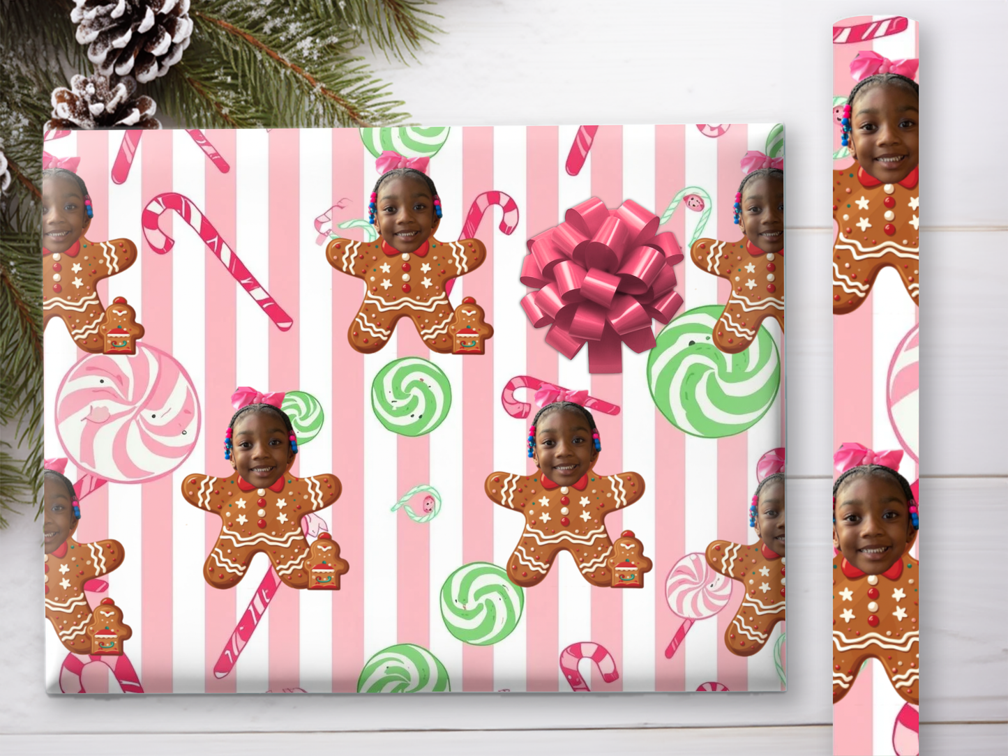 Custom Wrapping Gingerbread Wrapping Paper