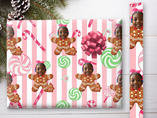 Custom Wrapping Gingerbread Wrapping Paper