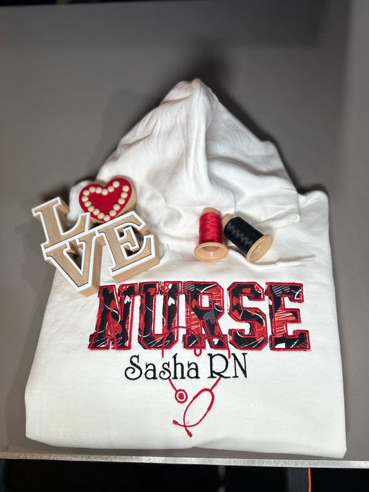 Valentine Appliqué Nurse