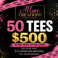 50 for $500