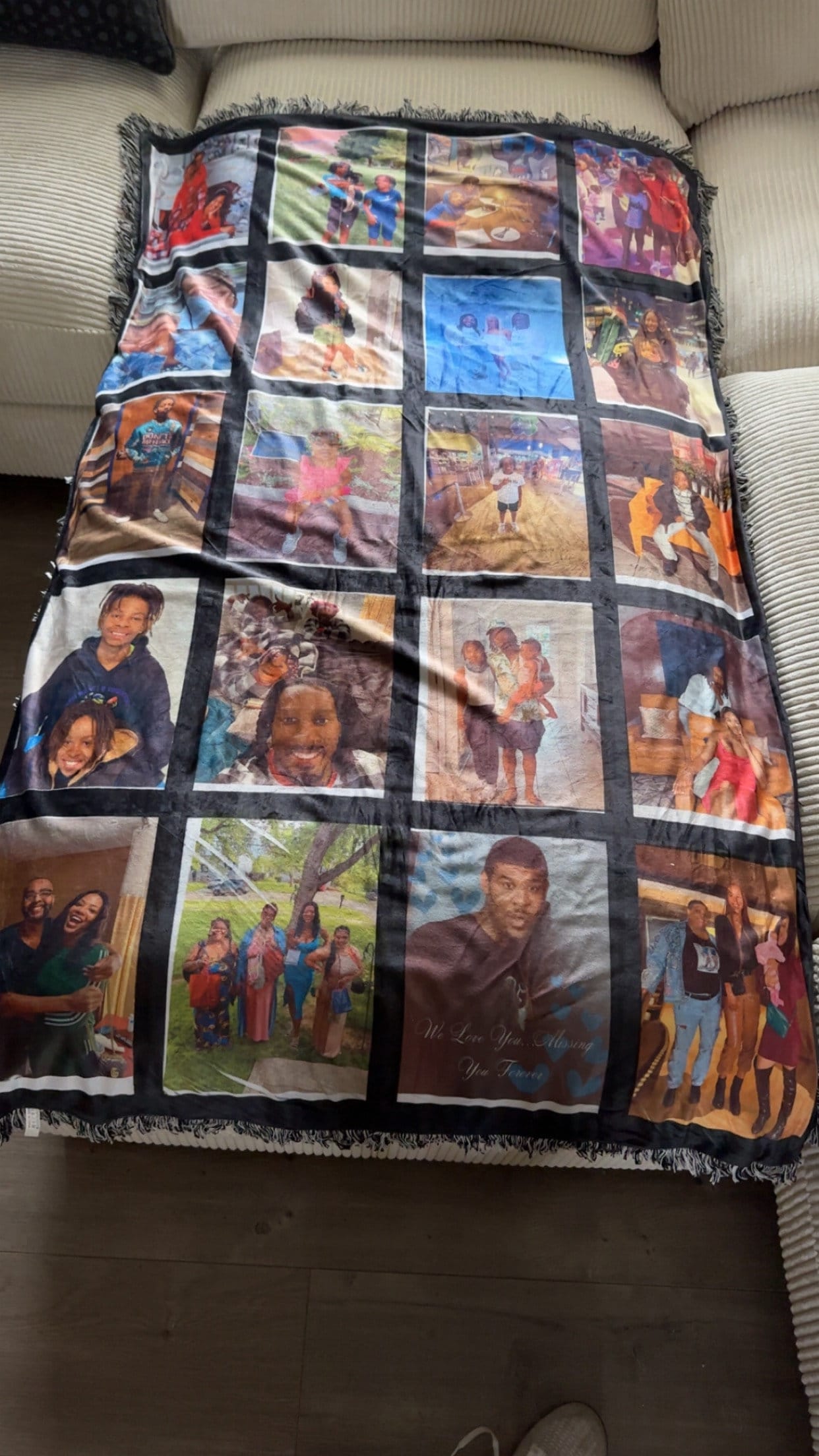 Photo memory blanket